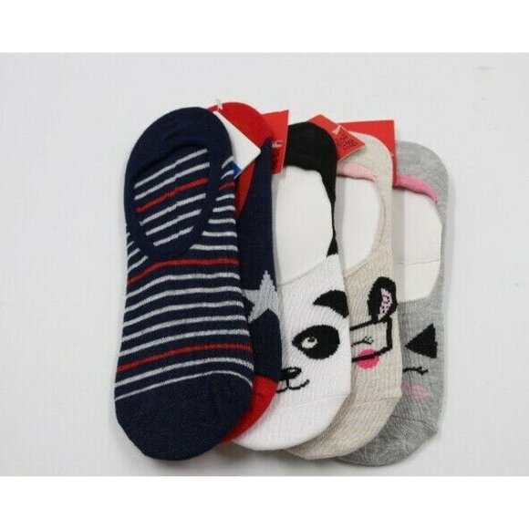 Ladies Womens 10 Pk  Multi Color Print Invisible No-Show Liner Socks Sz 4-10 NEW - Picture 2 of 2